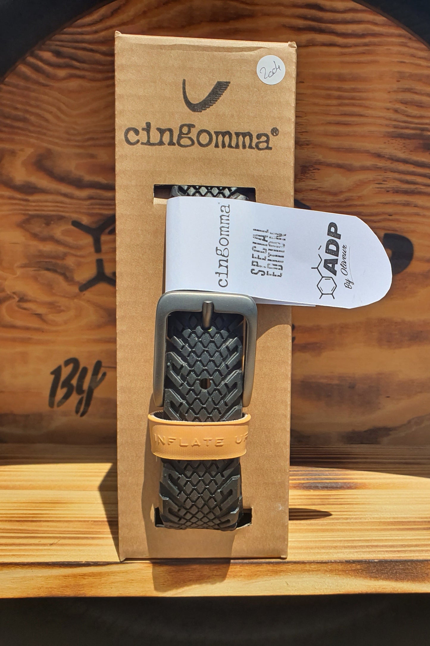 Ceinture en pneu recyclé Cingomma Italie Edition Spéciale ADP By Oliveur #2004