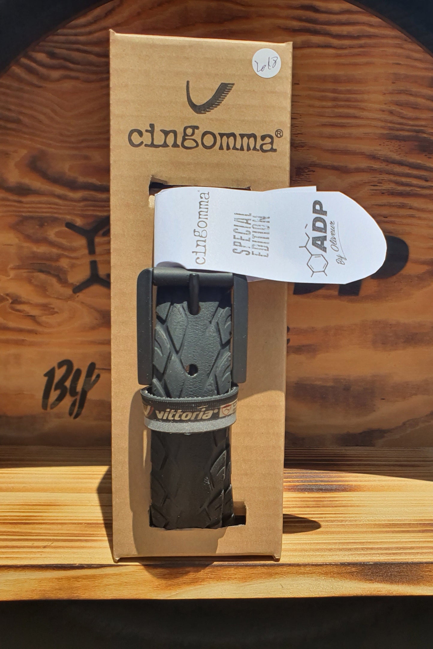 Ceinture en pneu recyclé Cingomma Italie Edition Spéciale ADP By Oliveur #2018