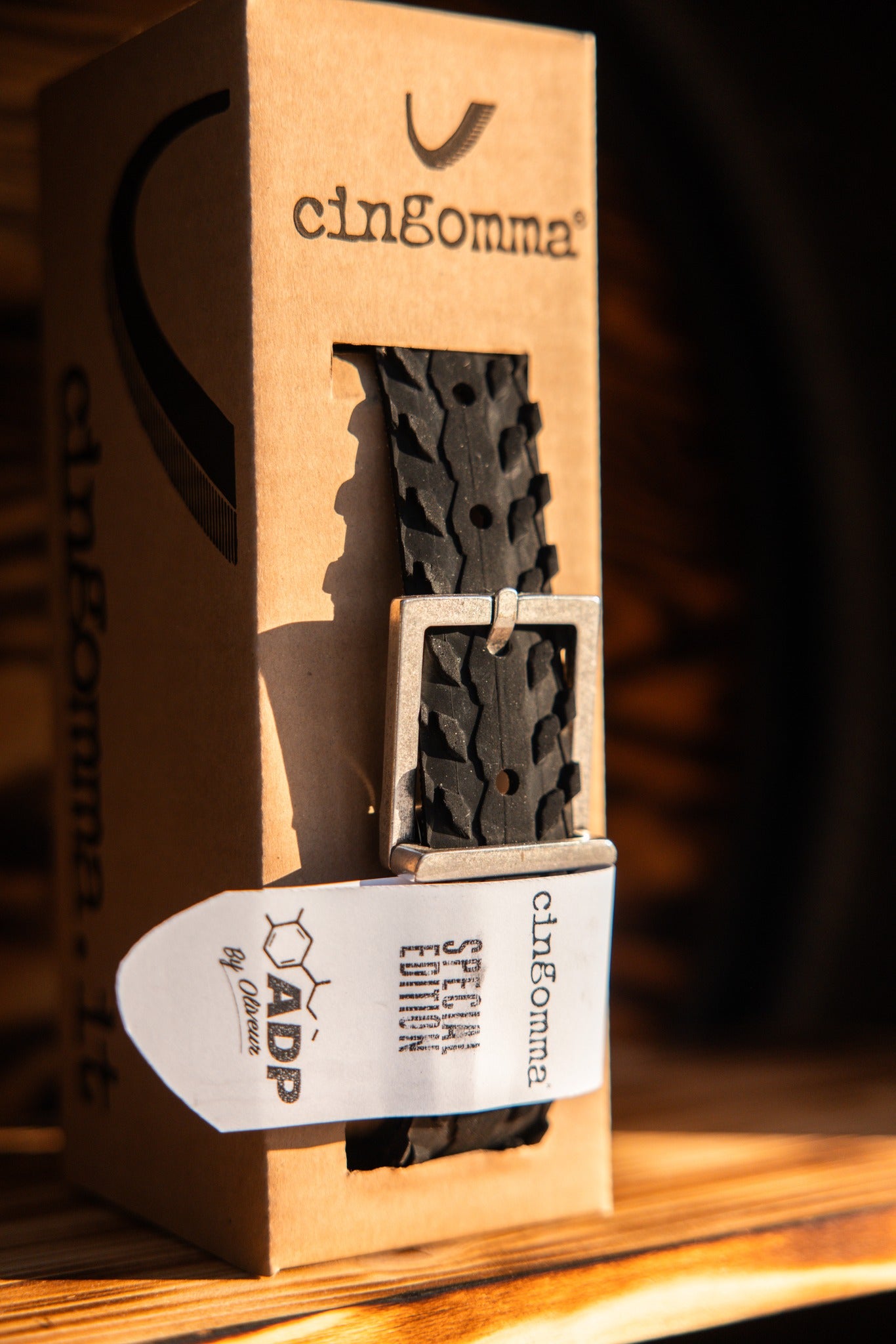 Ceinture en pneu recyclé Cingomma Italie Edition Spéciale ADP By Oliveur #1017