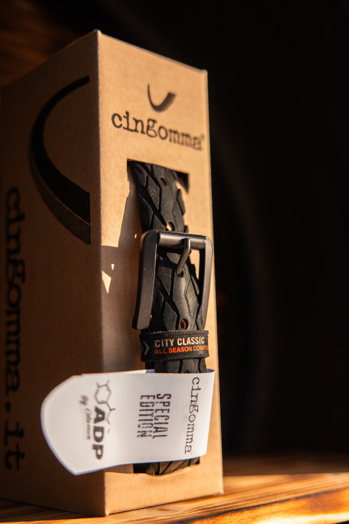 Ceinture en pneu recyclé Cingomma Italie Edition Spéciale ADP By Oliveur #1029