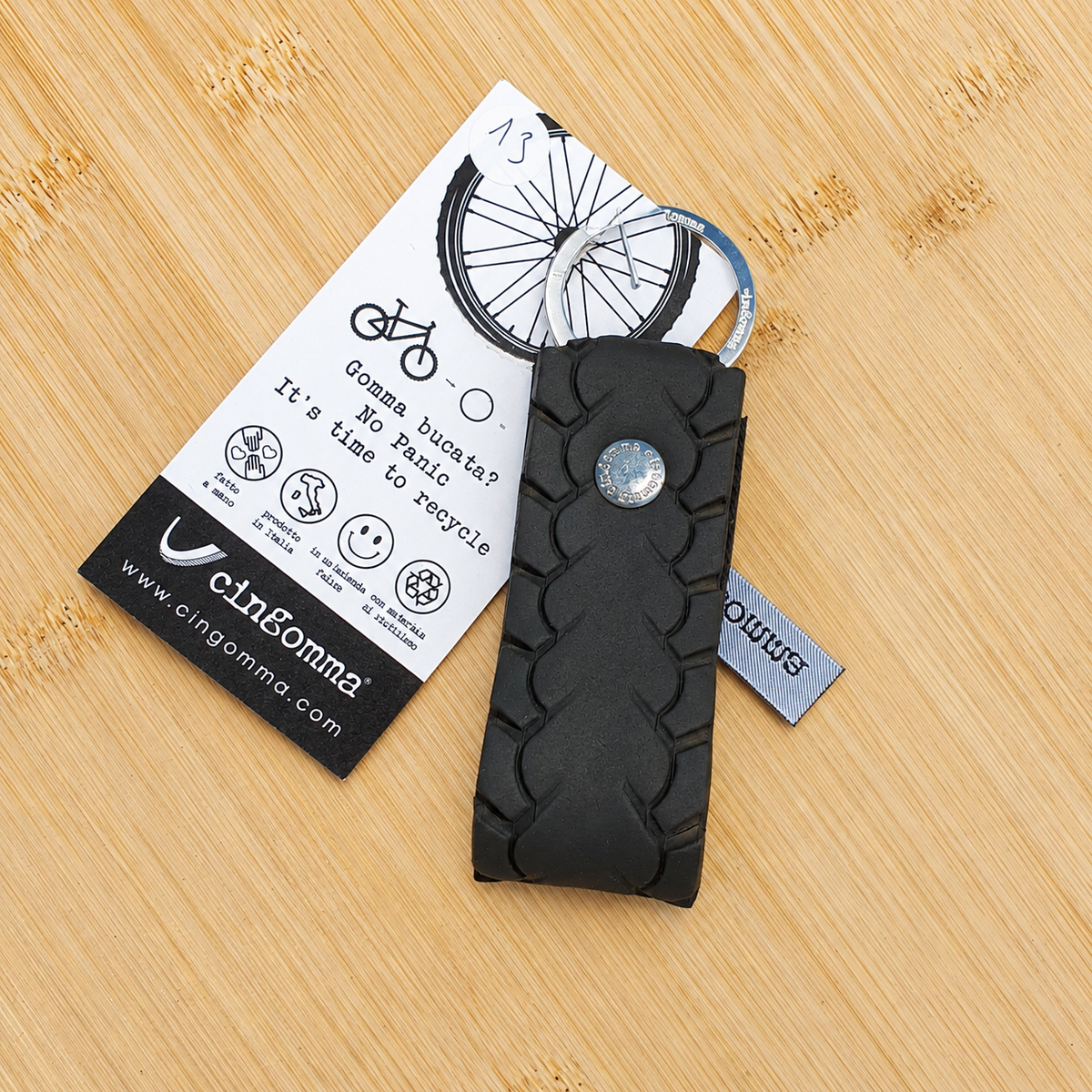 Porte-clés en pneu recyclé Cingomma