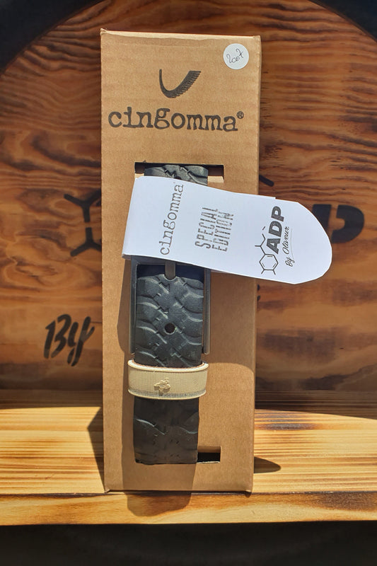Ceinture en pneu recyclé  Cingomma Italie Edition Spéciale ADP By Oliveur #2007