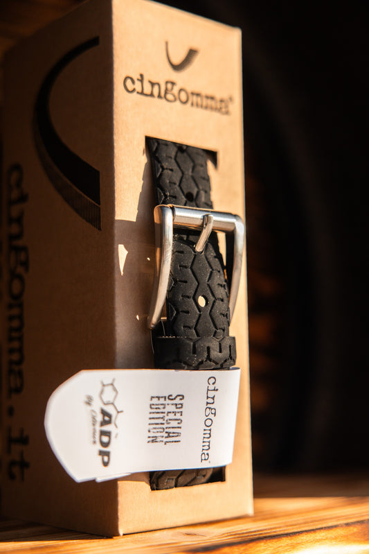 Ceinture en pneu recyclé  Cingomma Italie Edition Spéciale ADP By Oliveur #1020