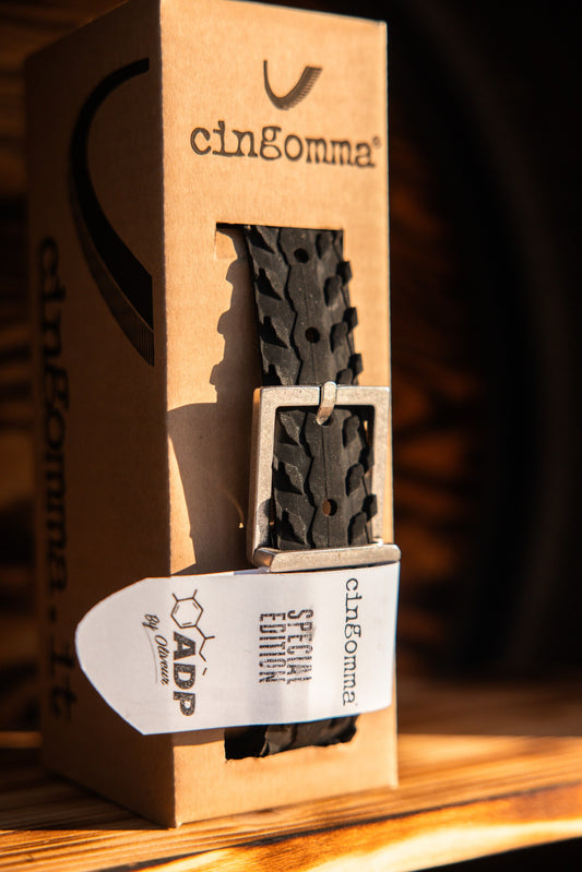 Ceinture en pneu recyclé  Cingomma Italie Edition Spéciale ADP By Oliveur #1017